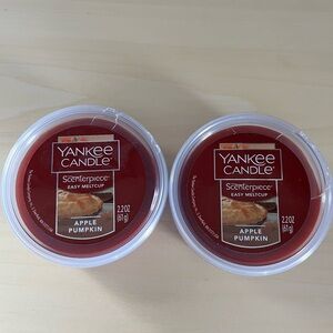 Two New Yankee Candle Apple Pumpkin Scenterpiece Wax Melt Cups